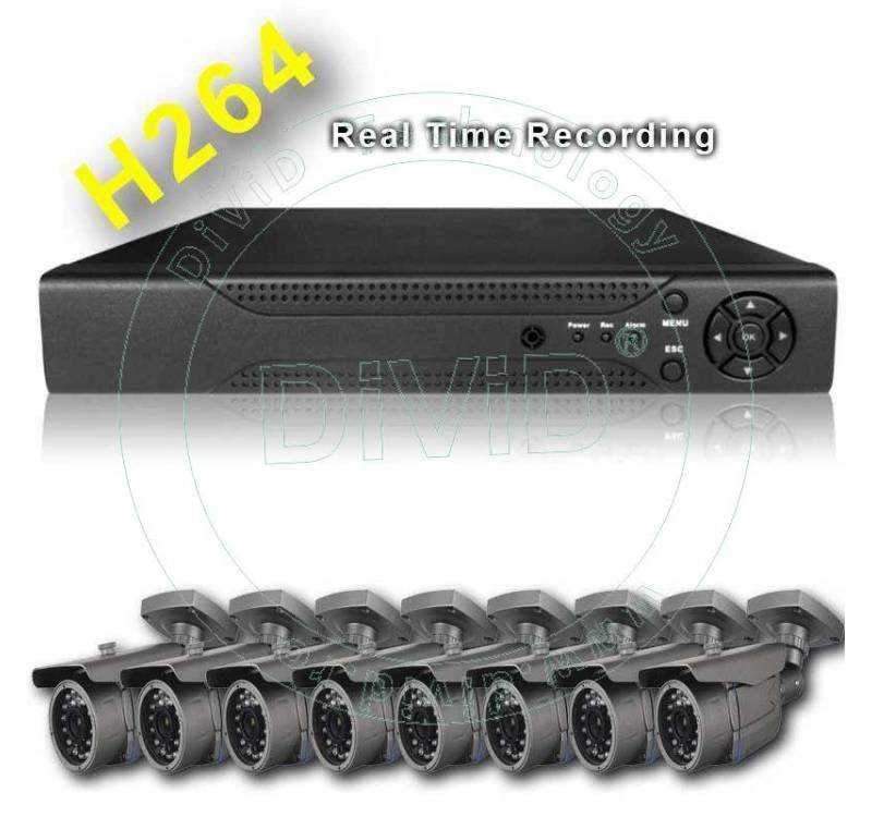 Sistem supraveghere video exterior 8 canale