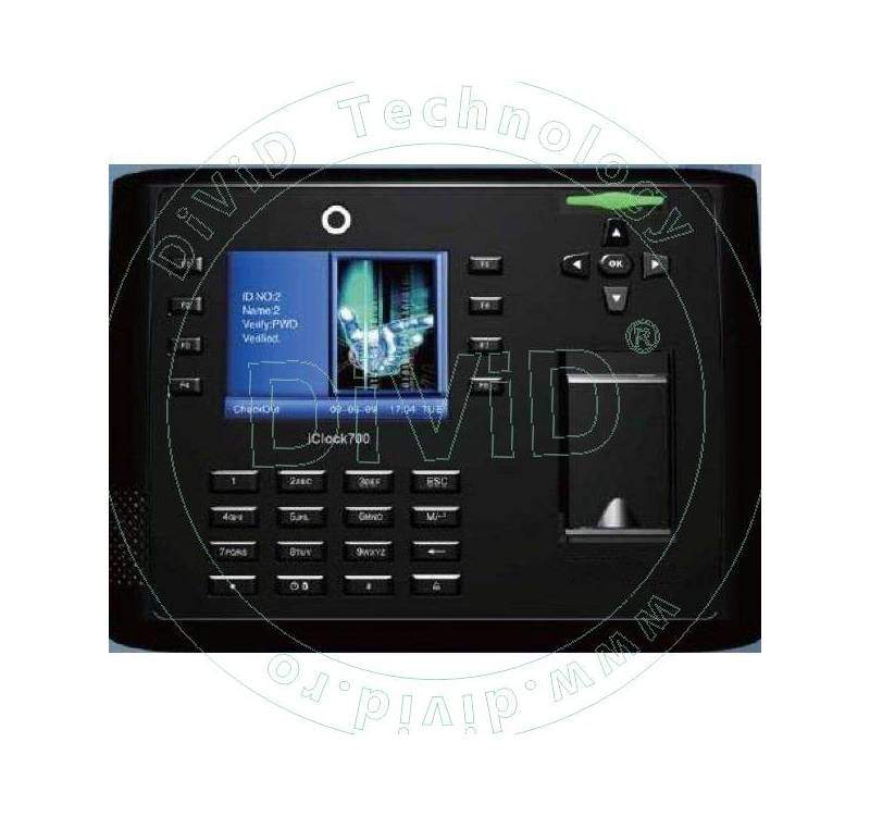 Controler de acces biometric cu functie de pontaj si camera foto incorporata ICLOCK700